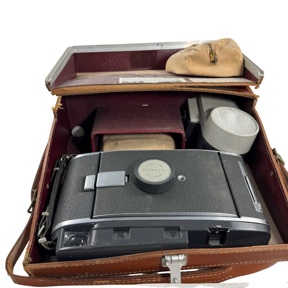 Vintage Polaroid Land Camera Model 150 Folding Instant Camera Kit with Case